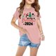 thumbnail image 1 of Fiudx Blusa con Estampado Navideño, Camisa de Mezcla de Poliéster Suave, Blusa con Mangas Abullonadas, Moda de Verano para Niñas, Ropa Informal, Regalo para Fiestas, de 3 a 14 Años, Material Transpir, 1 of 4