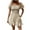Beige, variant on biudgviw Jumpsuits for Women Ruffle Sleeves Square Neck Short Rompers Flowy One Piece Boho Summer Outfits with Pockets