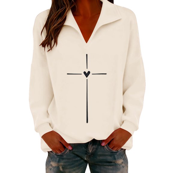 MESSUEN Baggy Sweatshirt for Women Comfort Sweatshirt Thermal Long Sleeve Women Womens Long Sleeve Tops Women Sweatshirts Fall Sweatshirts Beige L