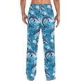 thumbnail image 2 of Top-kevin Dolphin Sea Wave Pajama Pants for Men Comfort Sleep Lounge Bottoms Straight-fit with Pockets S-XXL, 2 of 6