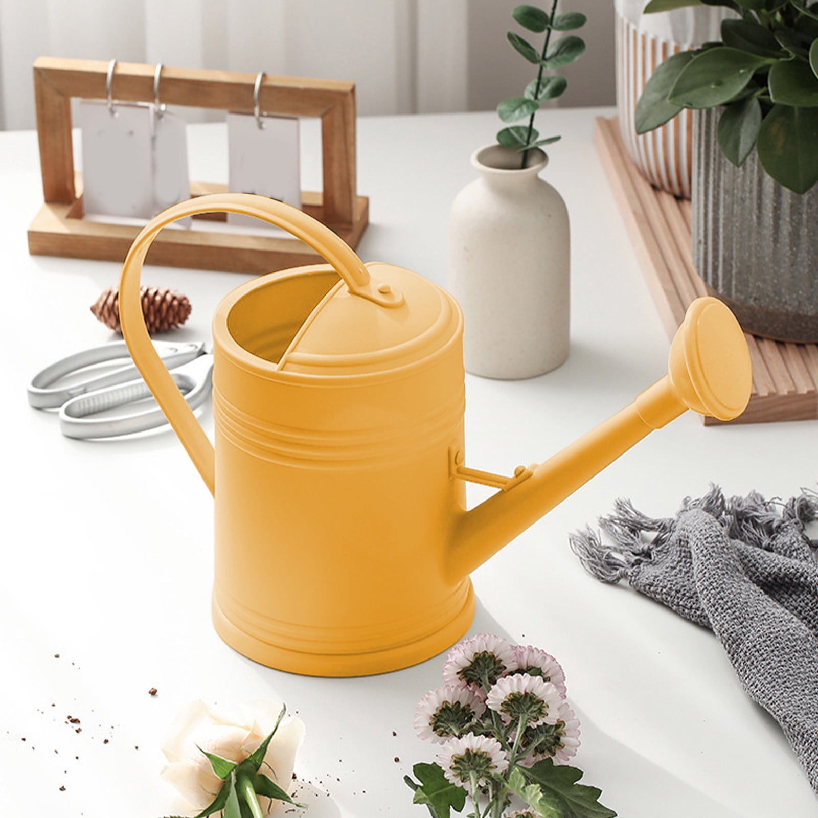 Long Spout Watering Can for Indoor Plants 2L Watering Kettle with Long Nozzle, Plastic Gardening Watering Can for Indoor Plants, Flower Wall Decor