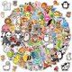 thumbnail image 1 of Juego de pegatinas de animales para niños, 100 vinilos impermeables divertidos mezclados, 1 of 5