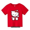 thumbnail image 3 of Camiseta de Hello Kitty para niños, ropa para niñas Kawaii, camiseta de bebé, camisetas informales de manga corta con dibujos animados de Anime para hombres y mujeres, 3 of 5