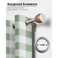 thumbnail image 6 of Outdoor Curtains for Patio, Saga Green Plaid, Farmhouse Country Buffalo Check Waterproof Blackout Outside Curtain for Porch/Pergola/Gazebo, Thermal Insulated Drapes for Cabana, 1 Panel, 54 x 108 Inch, 6 of 8