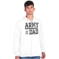 thumbnail image 4 of US Army Dad Military Father Star Logo Men Big & Tall Zip Hoodie Brisco Brands 2X, 4 of 5