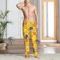 thumbnail image 2 of Logiee Honeycombs Print Pajama Pants for Men,Men’s Pajama Bottoms,Mens PJ Pants with Pockets & Button Fly-XX-Large, 2 of 6