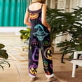 thumbnail image 4 of Cotton-Linen Jumpsuits For Women Casual Loose Summer Rompers Wide Leg Bib Overall with Pockets Womens Pants, 4 of 5