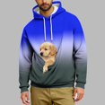 thumbnail image 2 of CONROSES Mens Pet Pouch Hoodies Colorblock Long Sleeve Pullover Hoodie for Men Winter Puppy Cat Dog Hooded Sweatshirts with Pocket, 2 of 6