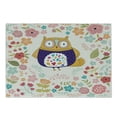 thumbnail image 1 of Owl Cutting Board, Colorful Bird and Blooming Flowers Ornamental Doodles with Vintage Design Inspirations, Decorative Tempered Glass Cutting and Serving Board, Small Size, Multicolor, by Ambesonne, 1 of 1