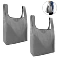 thumbnail image 2 of 2 Pack Reusable Shopping Bags Foldable Large Grocery Bags with Attach Pocket Reusable Tote Bags Machine Washable for Kitchen Shopping, 2 of 9