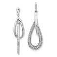 thumbnail image 4 of 14K White Gold Diamond Dangle Drop Earring Jackets for Stud Earrings (0.245Cttw), 4 of 6