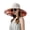 Beige, variant on Wide Brim Floppy Sun Hat with Colorful Printed Underside UV Protection Lightweight Foldable Design for Outdoor Use - Beige