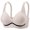 Gray, variant on Ribbed Support Bra for Women Wireless Full Coverage Lace Ribbon Adjustable Straps Comfortable Underwear Black 38