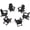 Black, variant on SERWALL Outdoor Adirondack Chair Set of 2 with Cup Holders,Foldable,Silver Gray
