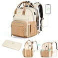 thumbnail image 1 of Mochila para pañales Tonyeee extra grande para 2 niños con USB, 1 of 6
