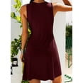 thumbnail image 6 of Women Summer V Neck Front Knotted Sleeveless Tank Dress Solid Casual A Line Dresses, 6 of 6