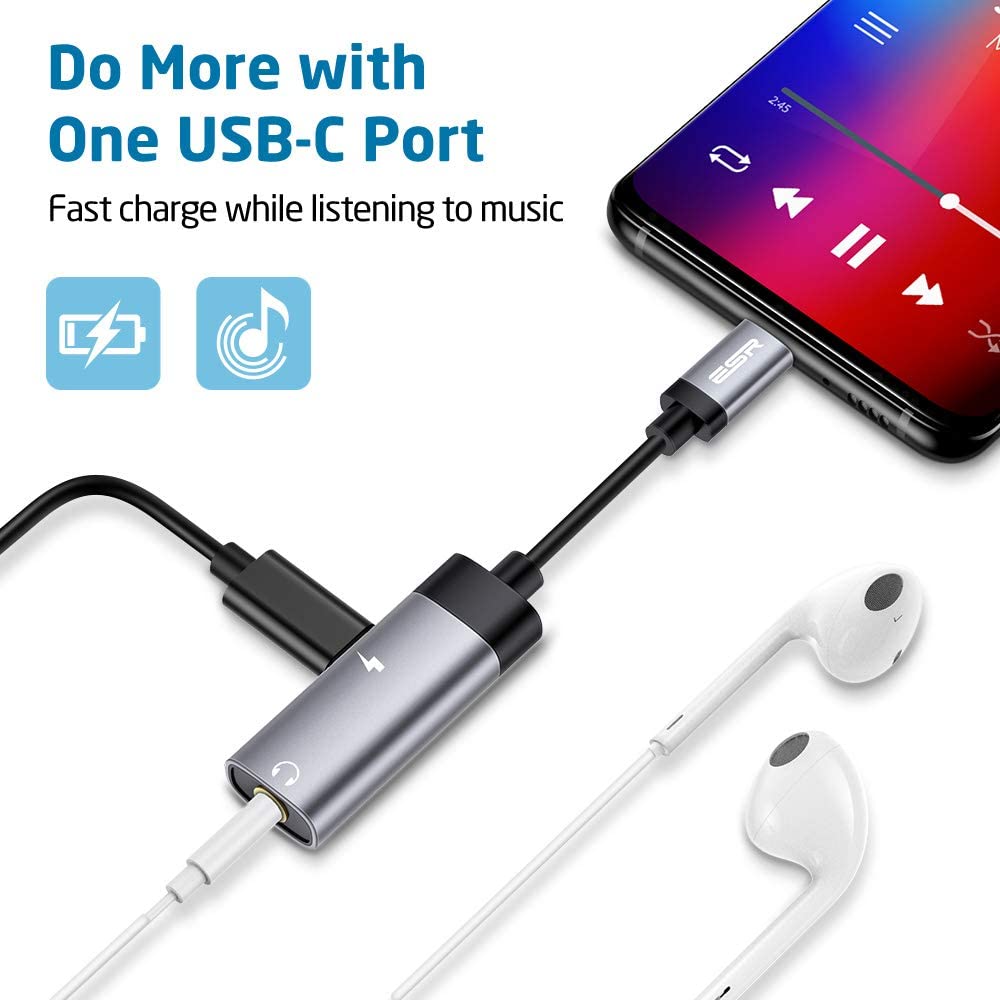 ESR 2-in-1 USB-C PD Headphone Jack 