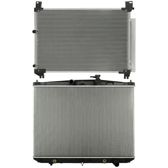 cciyu Aluminum Radiator Replacement 2014-2016 for Toyota for Highlander 13449 Plastic Radiator Auto Parts Complete radiator Radiator Engine Coolant Radiator Assembly Radiator