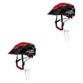 thumbnail image 1 of Naiovety Casco de ciclismo con luces, bicicletas de carretera de montaña, seguridad de carga, casco de bicicleta integrado, gorras de patinaje negro rojo METRO 2piezas, 1 of 6