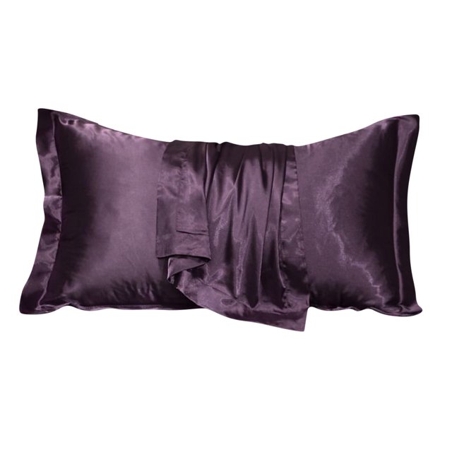 PYPESEEWY Warehouse - Funda de almohada de satén estándar, funda de almohada de seda para cabello y piel con cremallera oculta, funda de almohada de belleza de doble cara con borde de tela de hielo