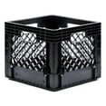 thumbnail image 4 of Juggernaut Storage 16 Quart Stackable Black Plastic Crate w/ Handles, 2 Pk, 4 of 10