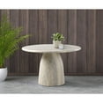 thumbnail image 6 of Meridian Furniture Cosenza Travertine 48.5" Travertine Finish Concrete Dining Table, 6 of 6