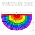 thumbnail image 3 of 6 Pieces Pride Pleated Fan Flag Rainbow Bunting 1.5x3 Ft Banner Gay Party Supplies LGBTQ Proud Wall Decor,B, 3 of 7