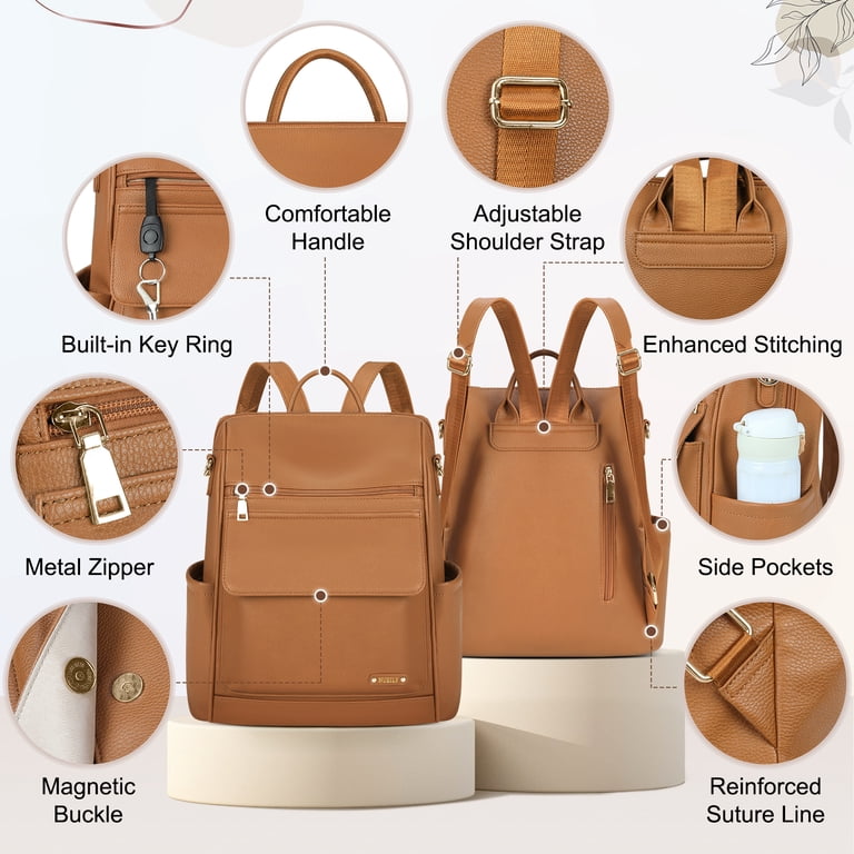 NUBILY Backpack Purse for Women Leather Anti-Theft Mini  display picture 3