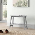 thumbnail image 2 of Pemberly Row Wood Backless Bench in Storm Gray Wire-Brush Finish, 2 of 7
