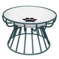 thumbnail image 1 of Cuencos para gatos, cuenco elevado para gatos, plato de cerámica elevado para gatos con soporte de metal, estación de alimentación de agua o alimentos para gatos de interior, gatitos, cachorros y, 1 of 7