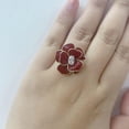 thumbnail image 2 of Elegant Camellia Flower Ring for Women CZ Diamond Floral Statement Ring Open Wrap Finger Band Wedding Anniversary Promise Rings Dainty Jewelry, 2 of 12