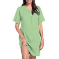 thumbnail image 1 of WILLBEST Vestidos Floreados Para Mujer Cuello En V Color Sólido 2025 Cómodo Casual Vestido Con Botones, 1 of 3