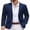 Navy Blue, variant on COOFANDY Men' Casual Blazer Slim Fit Sport Coat Lightweight Two Button Linen Suit Jacket