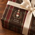 Nutcracker Tartan Border Christmas Wrapping Paper - Walmart.com