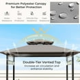 thumbnail image 4 of Costway 3 PCS Patio Bar Set with Tempered Glass Bar Table Metal Storage Shelves for Garden Grey, 4 of 10