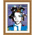 thumbnail image 2 of Stephen Chambers 15x18 Gold Ornate Wood Framed With Double Matting Wall Art Titled - Basquiat, 2 of 6