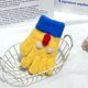 thumbnail image 1 of Guantes para niños, cálidos, de invierno, con forro polar, gruesos, de cinco dedos, multidedos, para niñas, de dedos completos, resistentes al frío, 1 of 6