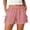 Red, variant on Women Checkered Shorts Elastic Waist Side Bow Tie Casual Vacation Boho Beach Shorts with Pockets Black