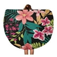 thumbnail image 1 of SIDONKU 60 inch Round Beach Towel Blanket Blue Floral Tropical Flower Plant Pattern Hawaiian Summer Hibiscus Travel Circle Circular Towels Mat Tapestry Beach Throw, 1 of 2