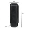 thumbnail image 7 of Black Leather Cigar Holder Case Carrying 2 Tubes for Small And Medium 50 Ring Cigars Smoking Accessories Travel Humidor (Black Cigar Case), 7 of 7