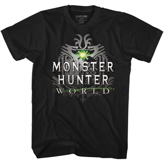 Monster Hunterw Logo Black Adult T-Shirt 6Xl