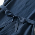 thumbnail image 6 of Summer New Vintage And Linen Lace Up Medium Long Short Sleeve Dress Woman Deep V Neck Dress Long Maxi Dresses for Women Summer Work Dresses for Women Tunic Dress Long Sleeve Cute Dresses for Women, 6 of 6