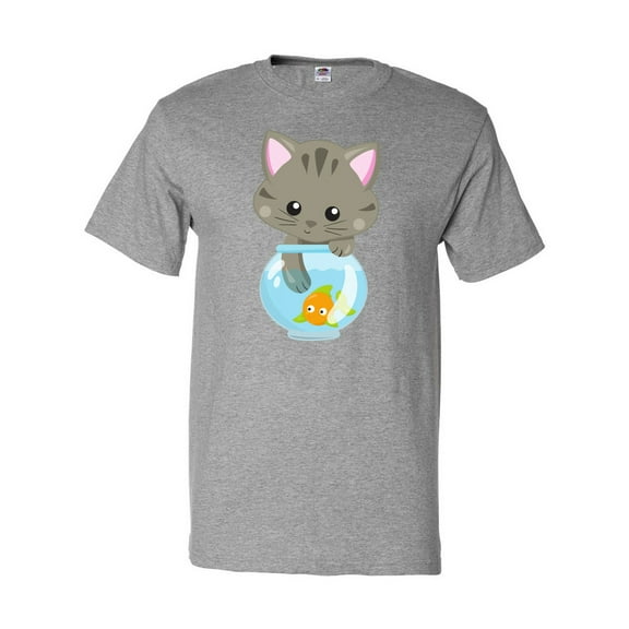 Inktastic Cute Cat, Little Cat, Kitty, Kitten, Fish Bowl T-Shirt