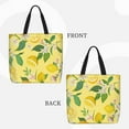 thumbnail image 4 of Sigee Lemon Print Large Capacity Zippered Tote Bag - Durable, Stylish and Versatile for Everyday Use, 4 of 9