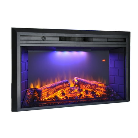 Wall Fireplace Realistic Ultra-thin Electric Fireplace Wall Mounted (Best Way To Build A Fire In A Fireplace)