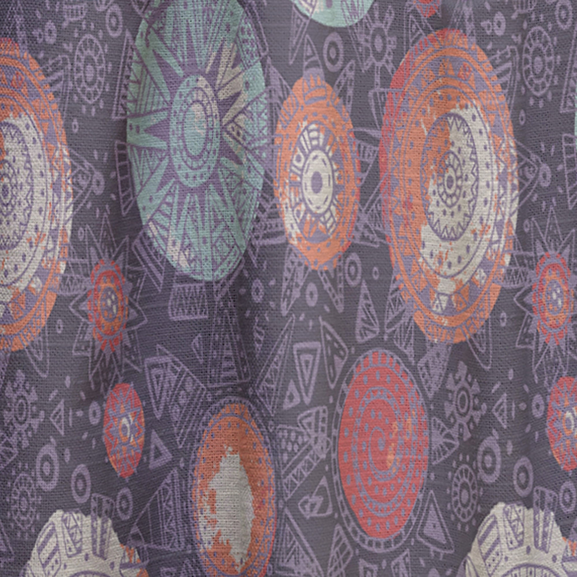 Designart 'Graphic Doodle Suns With Pattern' Modern & Contemporary Curtain Panel
