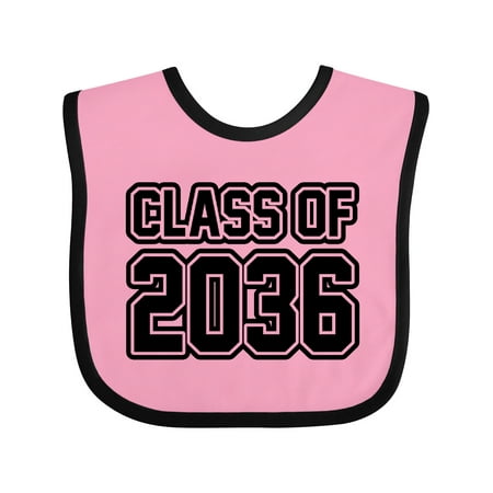 

Inktastic Class of 2036 in Black Outlined Text Boys or Girls Baby Bib