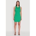 thumbnail image 2 of Womens Trendy Ribbed Knit Sleeveless Collared Bodycon Dress, 2 of 4