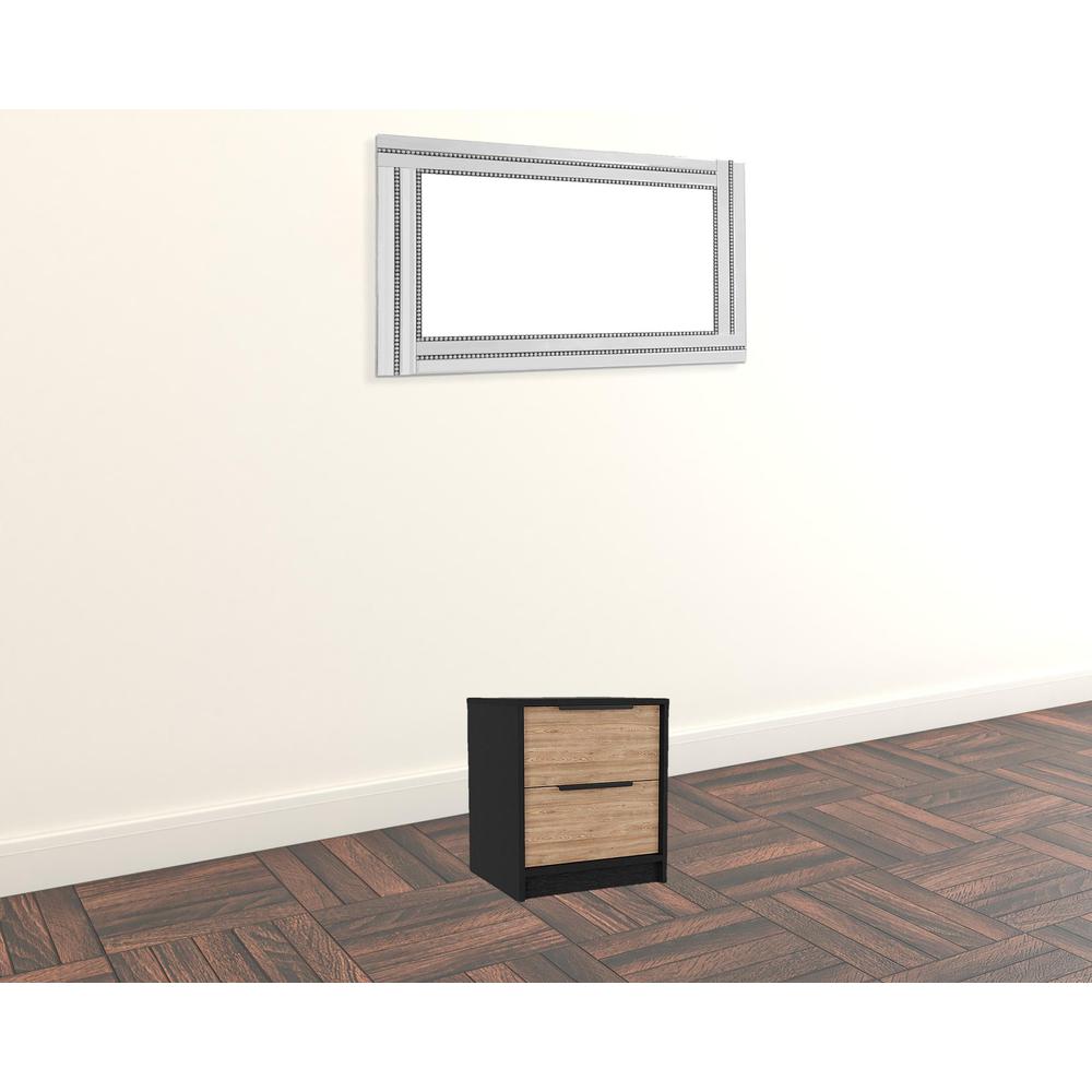 HomeRoots 530258 16 in. Brown & Black Four Drawer Standard Dresser