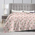 thumbnail image 2 of 50*60in Ultra Soft Cute Strawberry Blanket Flannel Throw Blanket Decor Bedding Suitable for Travel Camping Living Room Sofa Bedroom Decoration Gifts, 2 of 8